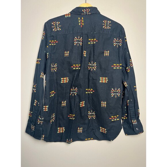 Mossimo Supply Co. Black Aztec Arrow Print Flannel Button-Down Shirt Men’s L 100 - Picture 2 of 8